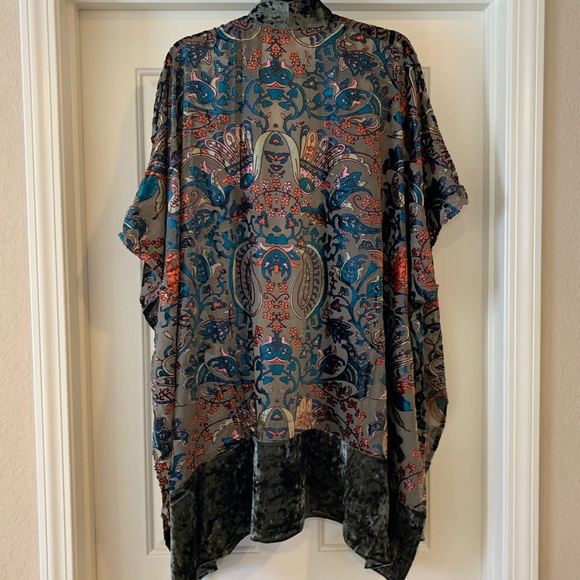 NEW Stunning Olive Green/Multi Kimono Cardigan - Picture 9 of 11